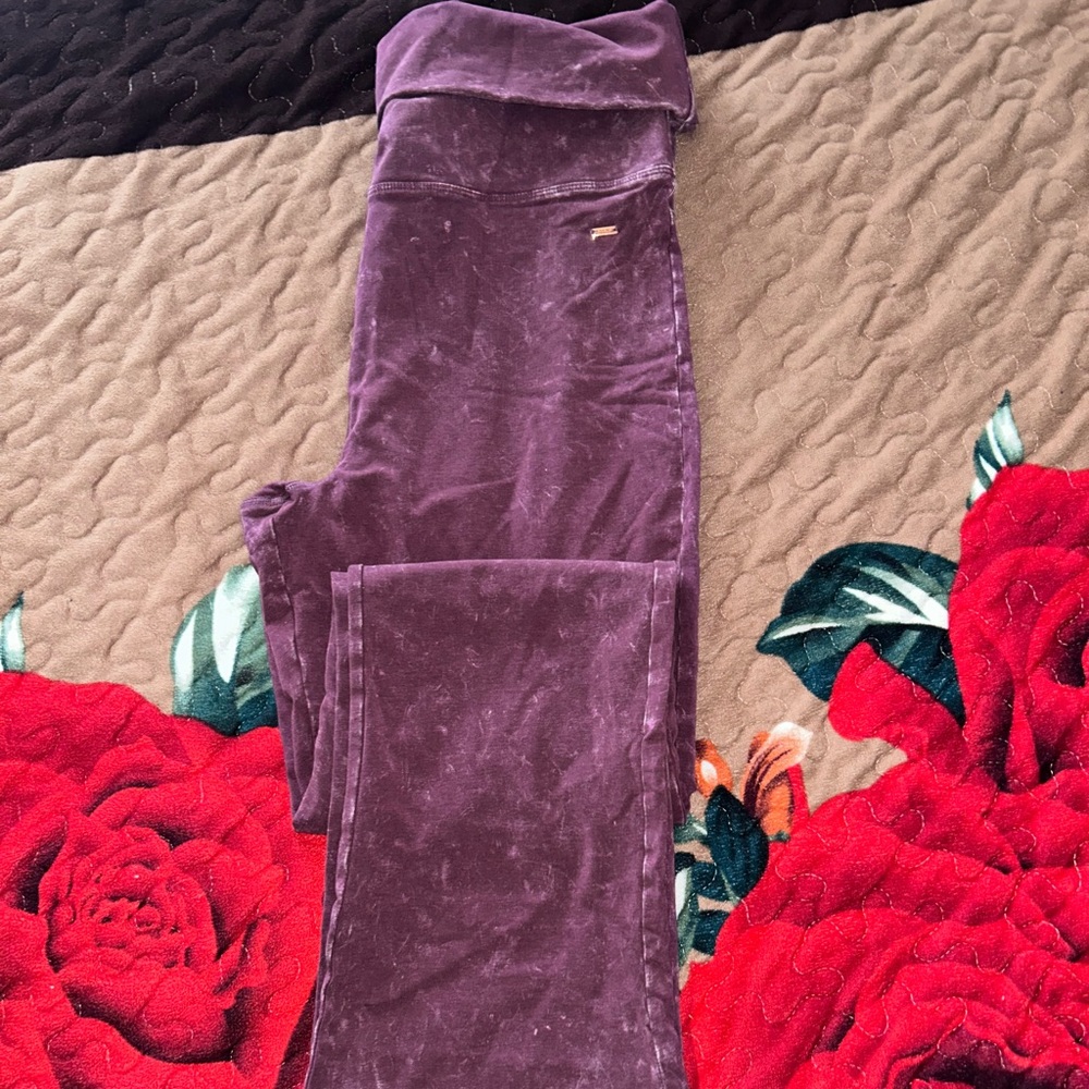 Victoria’s Secret pink performance cotton fold over yoga pants